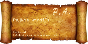 Pajkos Arnót névjegykártya